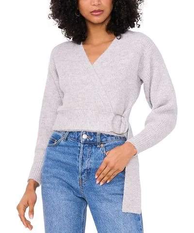 1.STATE Crossover Cropped Sweater