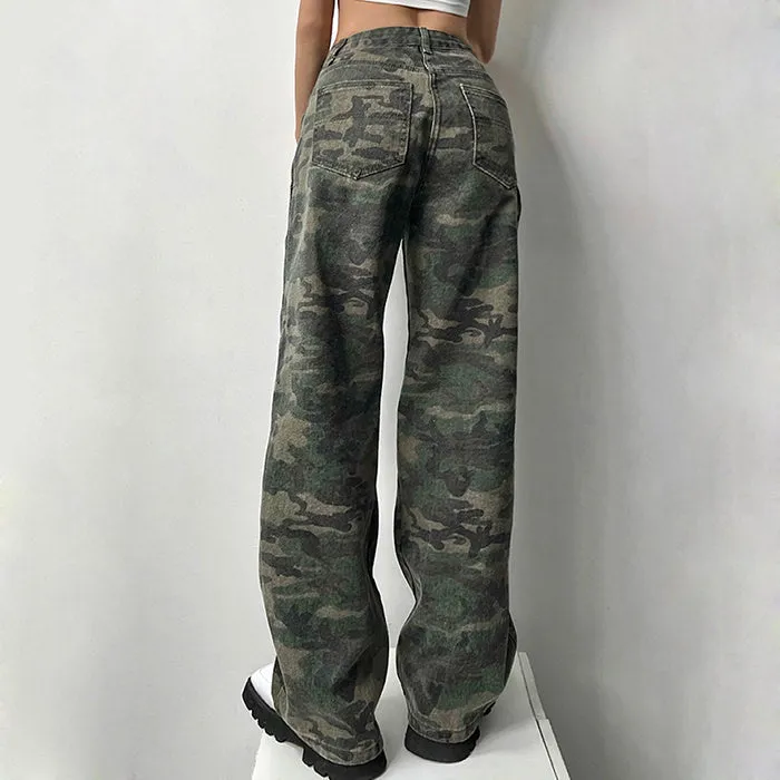 90's Camouflage Cargo Jeans