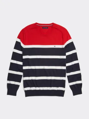 Adaptive Mens Colorblock Crewneck Sweater | Adaptive Sweatshirts & Hoodies | Tommy Hilfiger