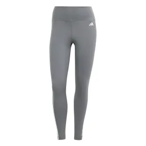 adidas Training Essentials 3 Stripe 7/8 Tights - Womens - Grey Six