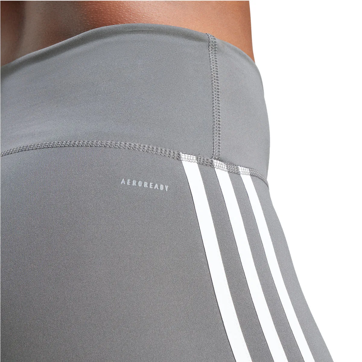 adidas Training Essentials 3 Stripe 7/8 Tights - Womens - Grey Six