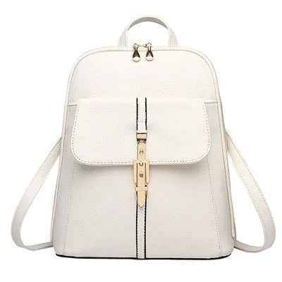 Backpack Women School Bags PU Leather Backpacks Korean style Schoolbags Travel Hiking Shoulder Bag Backbag