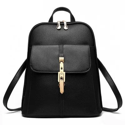 Backpack Women School Bags PU Leather Backpacks Korean style Schoolbags Travel Hiking Shoulder Bag Backbag