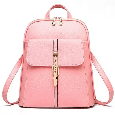 Backpack Women School Bags PU Leather Backpacks Korean style Schoolbags Travel Hiking Shoulder Bag Backbag