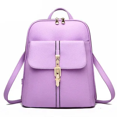 Backpack Women School Bags PU Leather Backpacks Korean style Schoolbags Travel Hiking Shoulder Bag Backbag