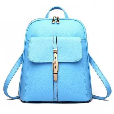 Backpack Women School Bags PU Leather Backpacks Korean style Schoolbags Travel Hiking Shoulder Bag Backbag