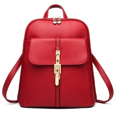 Backpack Women School Bags PU Leather Backpacks Korean style Schoolbags Travel Hiking Shoulder Bag Backbag