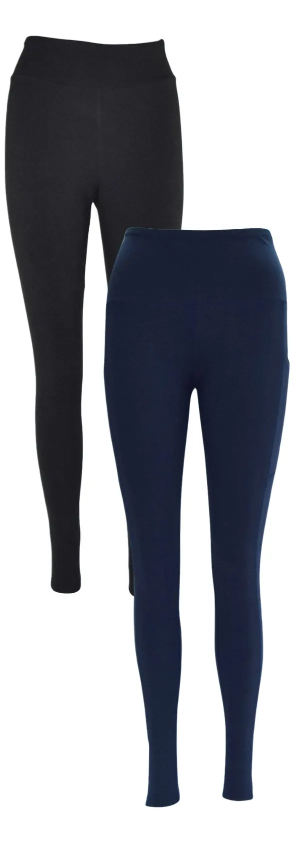 Black & Navy Leggings + Pockets