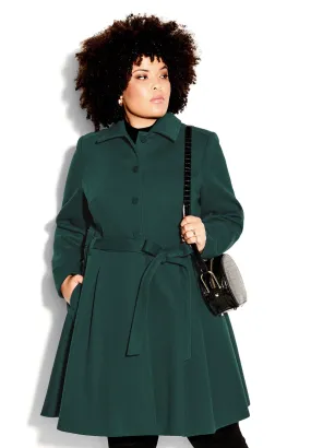 Blushing Belle Coat - jade