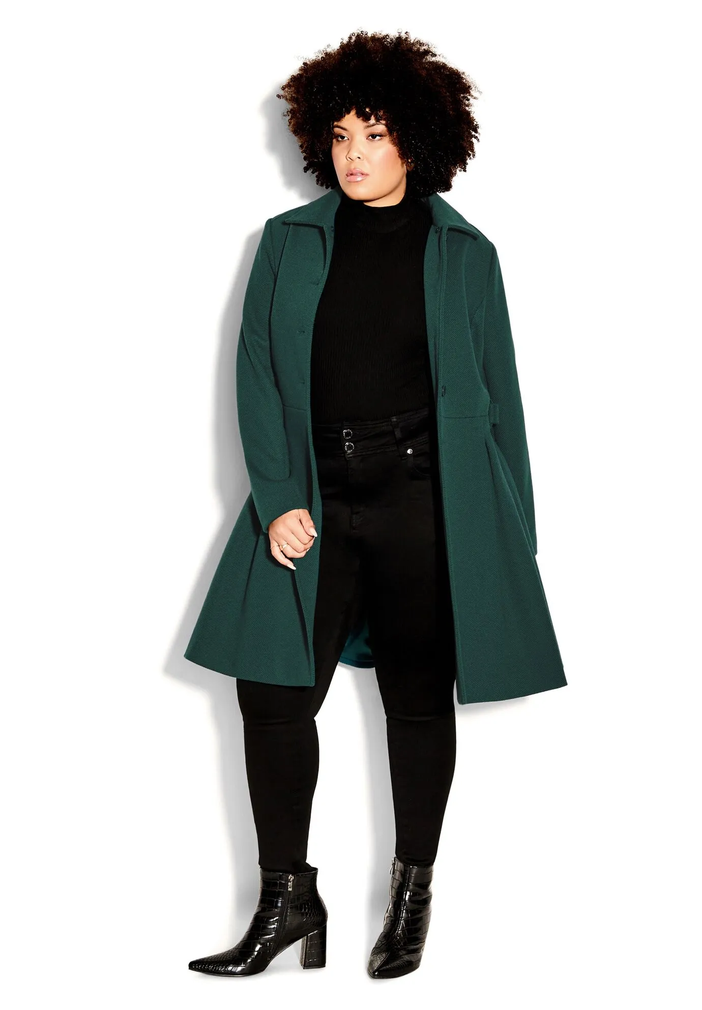 Blushing Belle Coat - jade