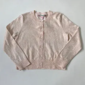 Bonpoint Pink And Rose Gold Metallic Flecked Cotton Cardigan: 3 Years (Brand New)