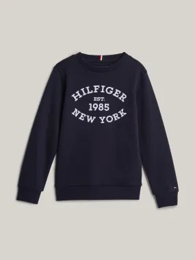 Boys 3-7 Hilfiger Monotype Flock Logo Sweatshirt | Sweatshirts & Hoodies | Tommy Hilfiger