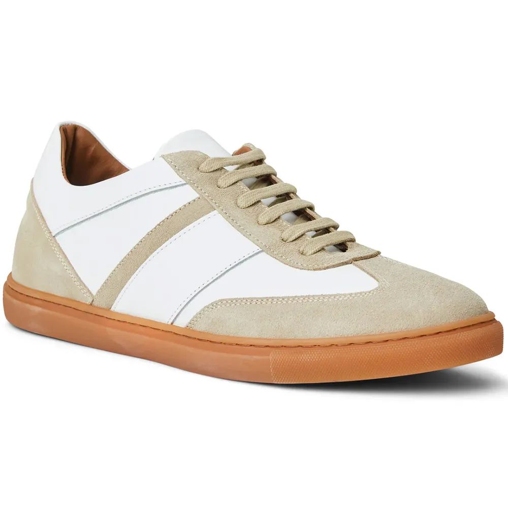 Bruno Magli Baccio Leather & Suede Sneaker White