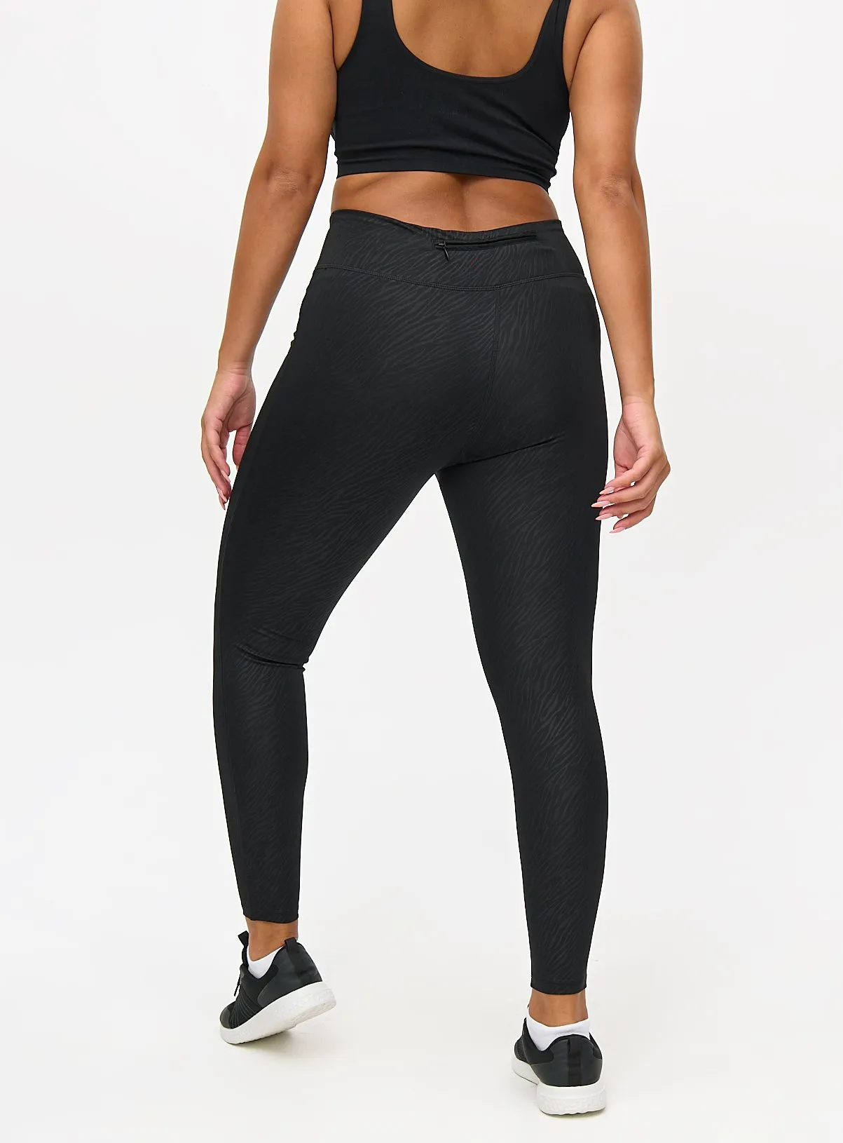 Buy Active Black Embossed Zebra Print Leggings  S | Sports leggings | Tu