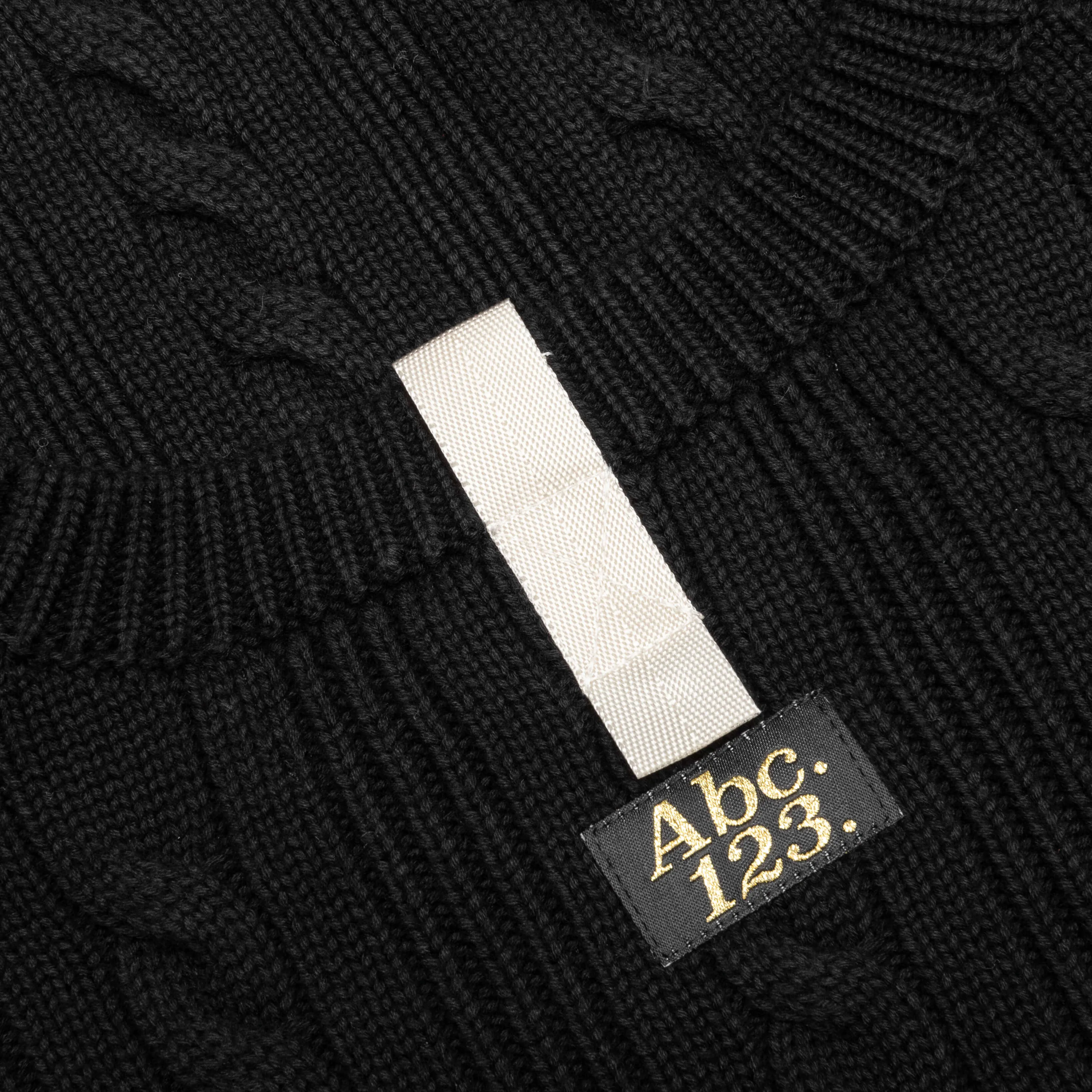 Cableknit Crewneck - Anthracite Black