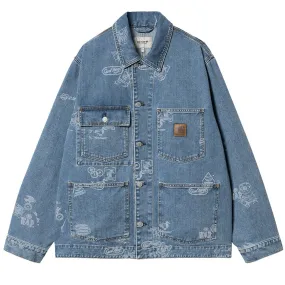 CARHARTT WIP STAMP JACKET STAMP PRINT // BLUE BLEACHED