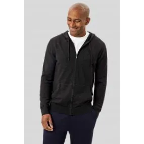 CHARLES TYRWHITT Charocal Grey Pure Merino Hooded Zip Through Dark Charcoal Men Hoodies