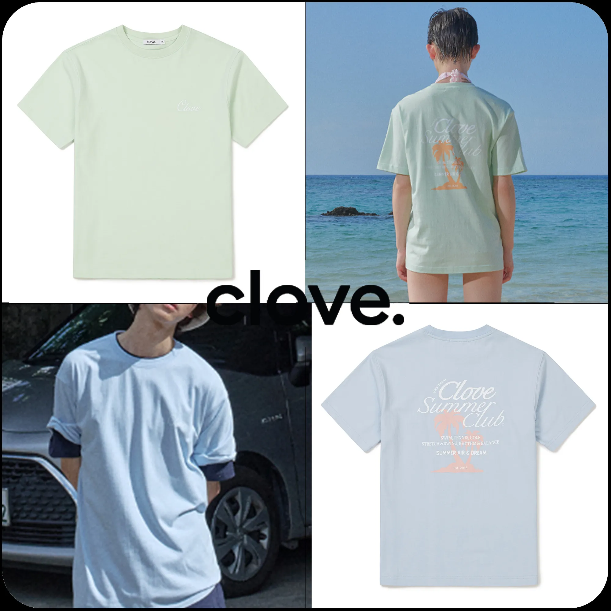 clove  |Unisex Street Style Cotton Logo T-Shirts