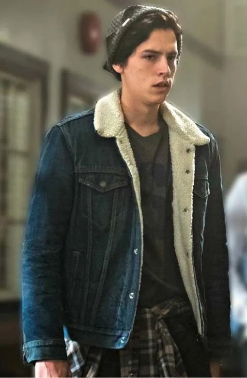 Cole Sprouse Riverdale Denim Fur Jacket - Riverdale Jacket