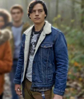 Cole Sprouse Riverdale Denim Fur Jacket - Riverdale Jacket