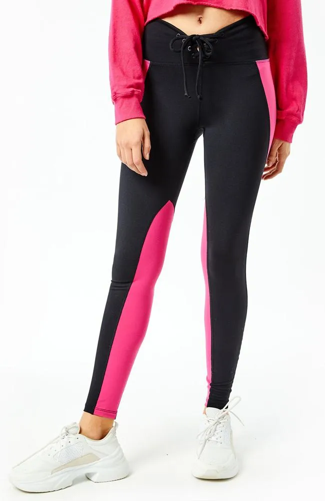 Color Blocked Football Leggings