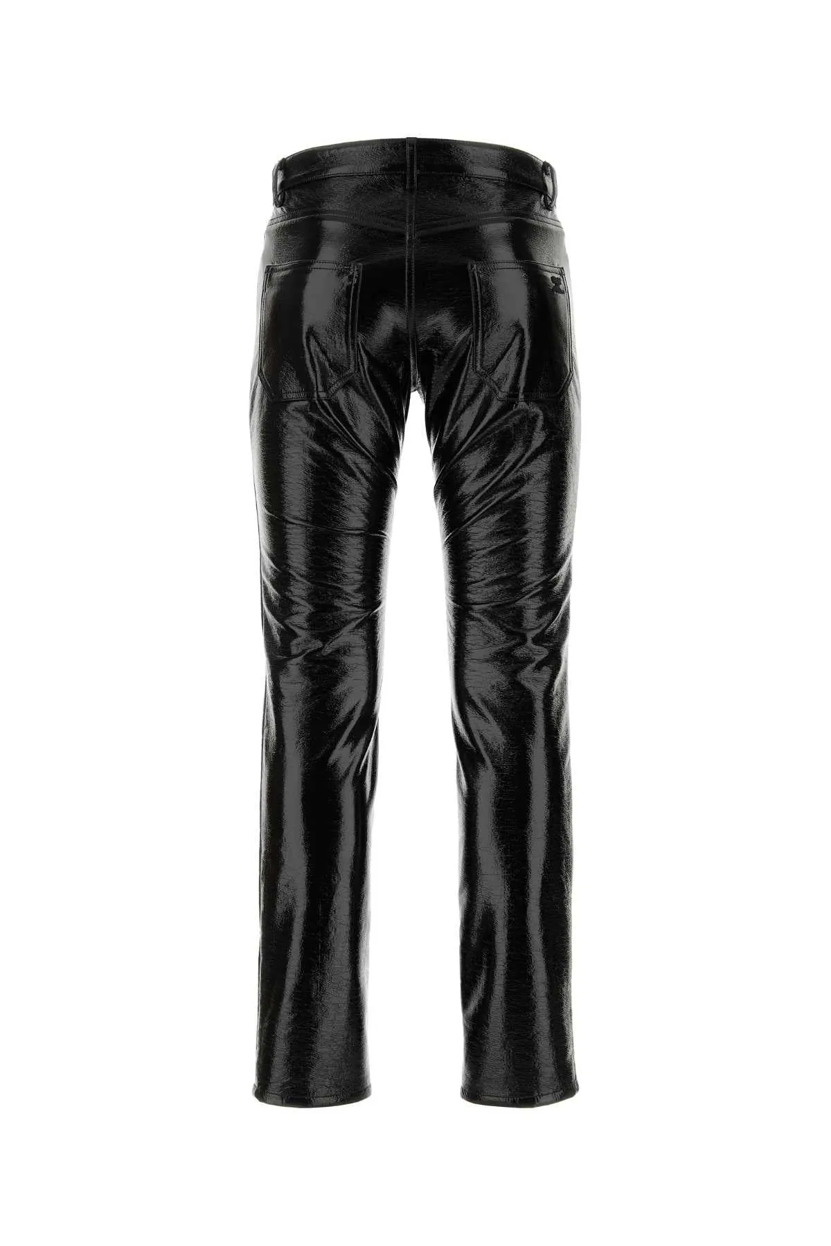 Courreges Black Vinyl Pant