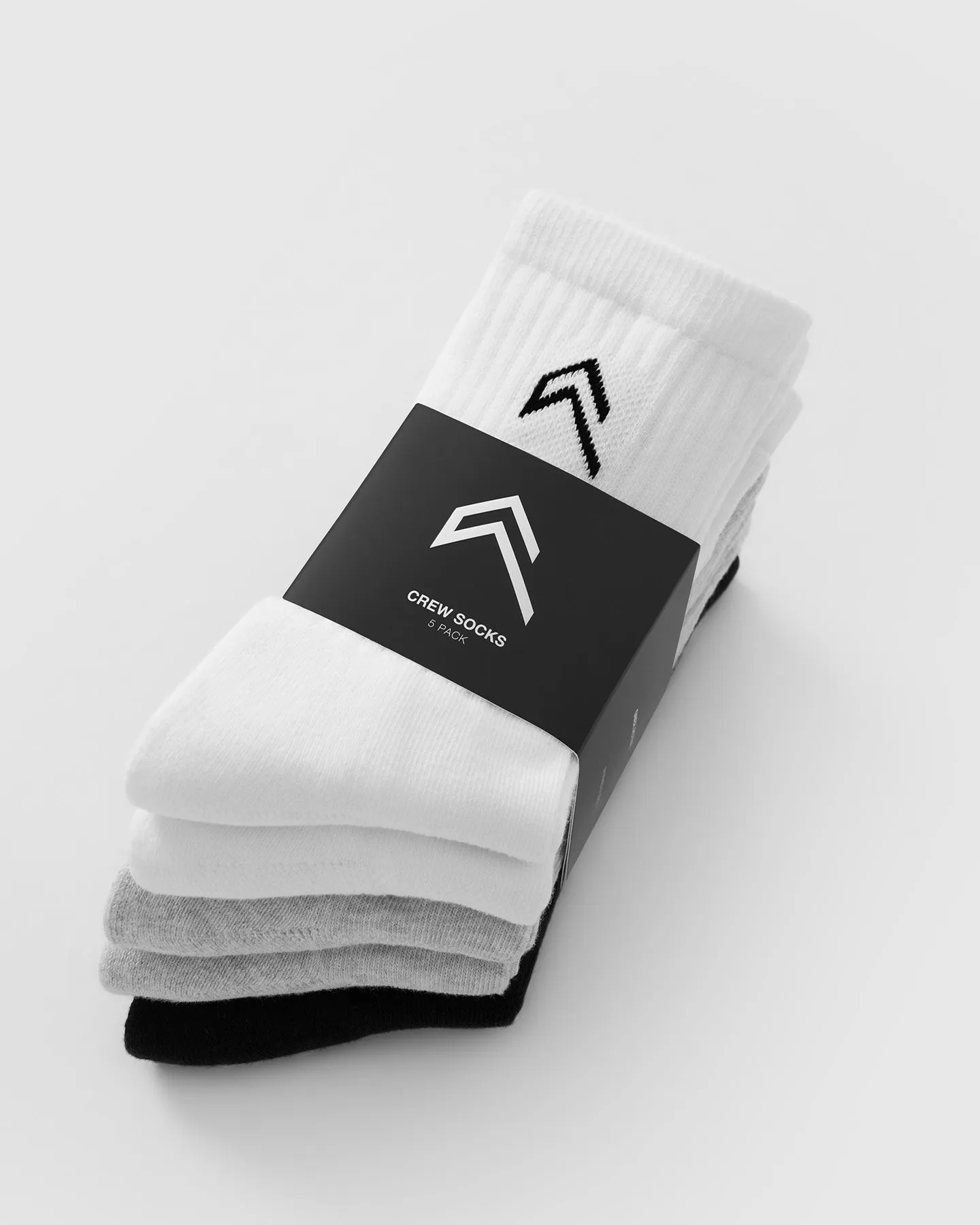 Crew Socks 5 Pack | Grey/White/Black