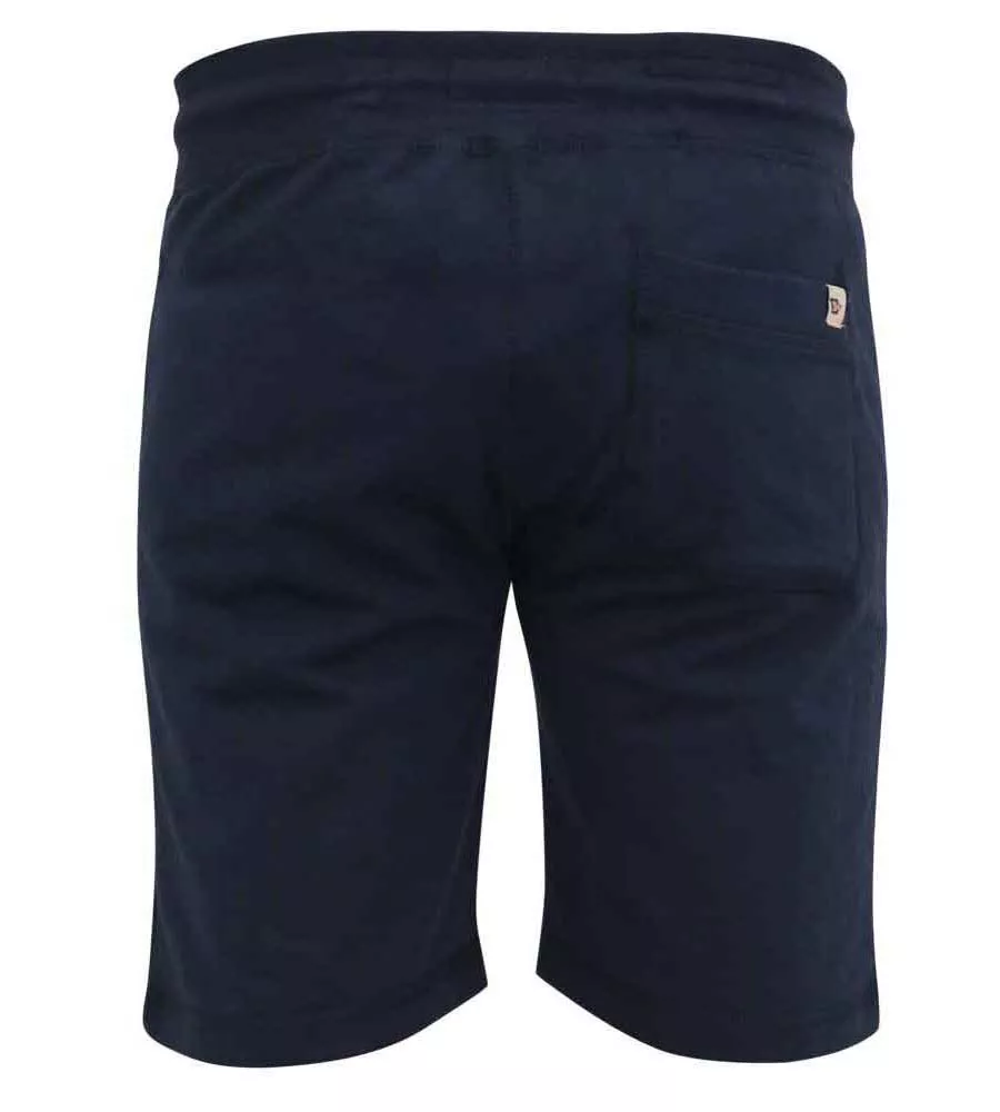 D555 Mens Navy Shorts With Elasticated Waist and Loop Back (SUTTON 2)