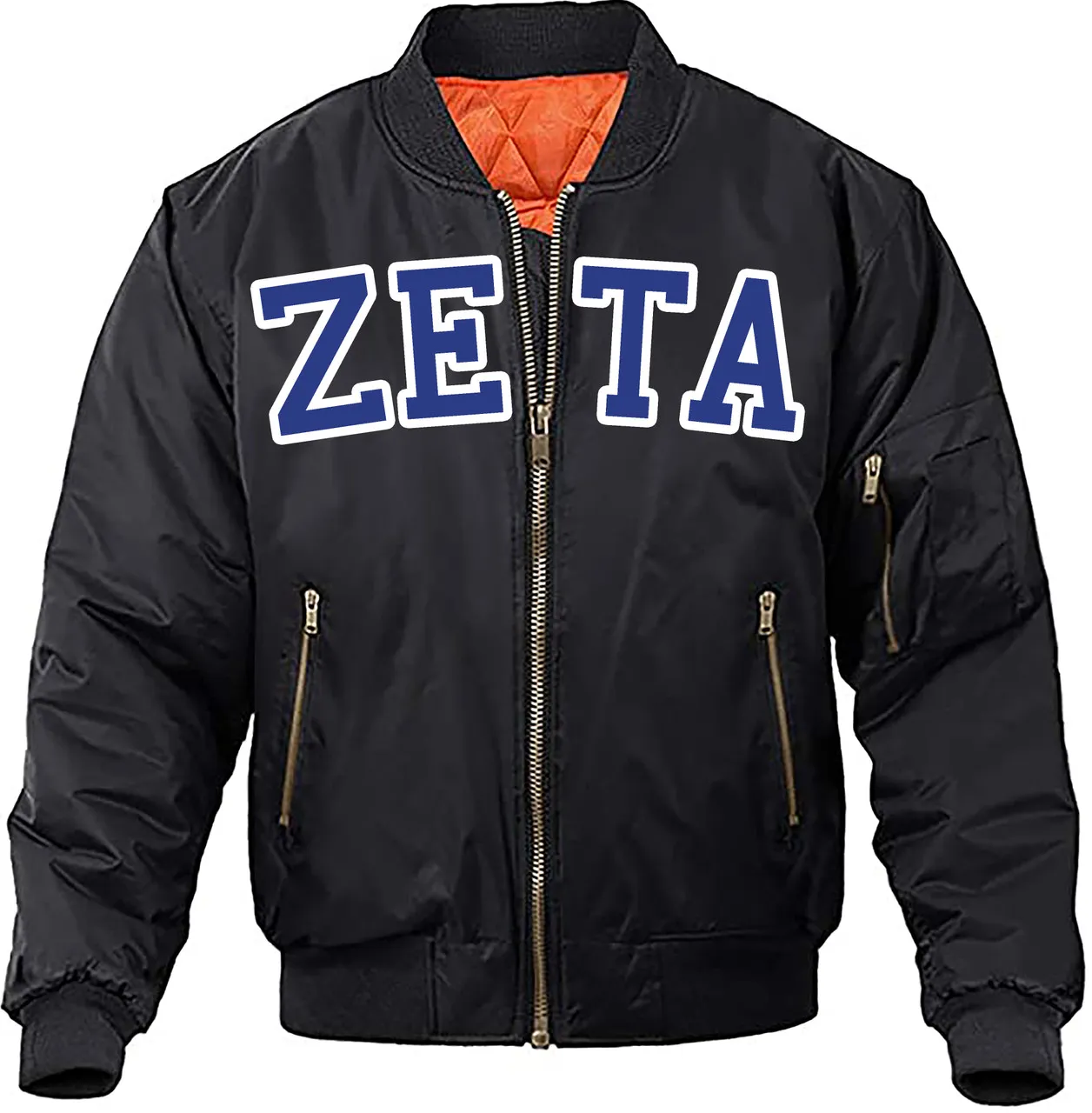 Deference Clothing® compatible with Zeta Phi Beta Clothing® Chapter Chapter 58 Bomber Jacket