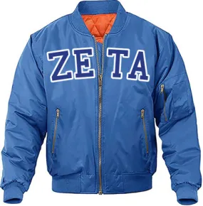 Deference Clothing® compatible with Zeta Phi Beta Clothing® Chapter Chapter 58 Bomber Jacket