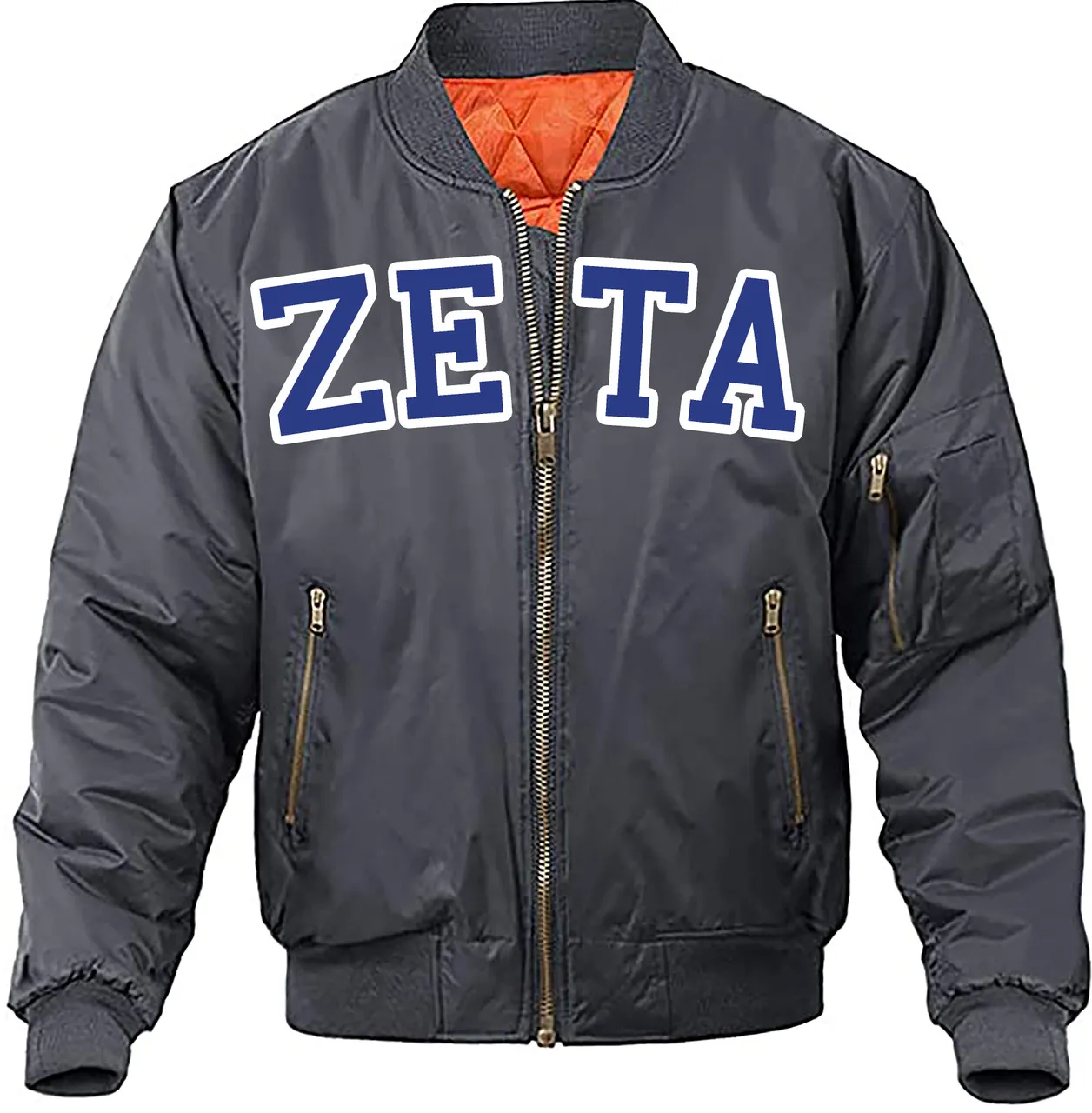 Deference Clothing® compatible with Zeta Phi Beta Clothing® Chapter Chapter 58 Bomber Jacket