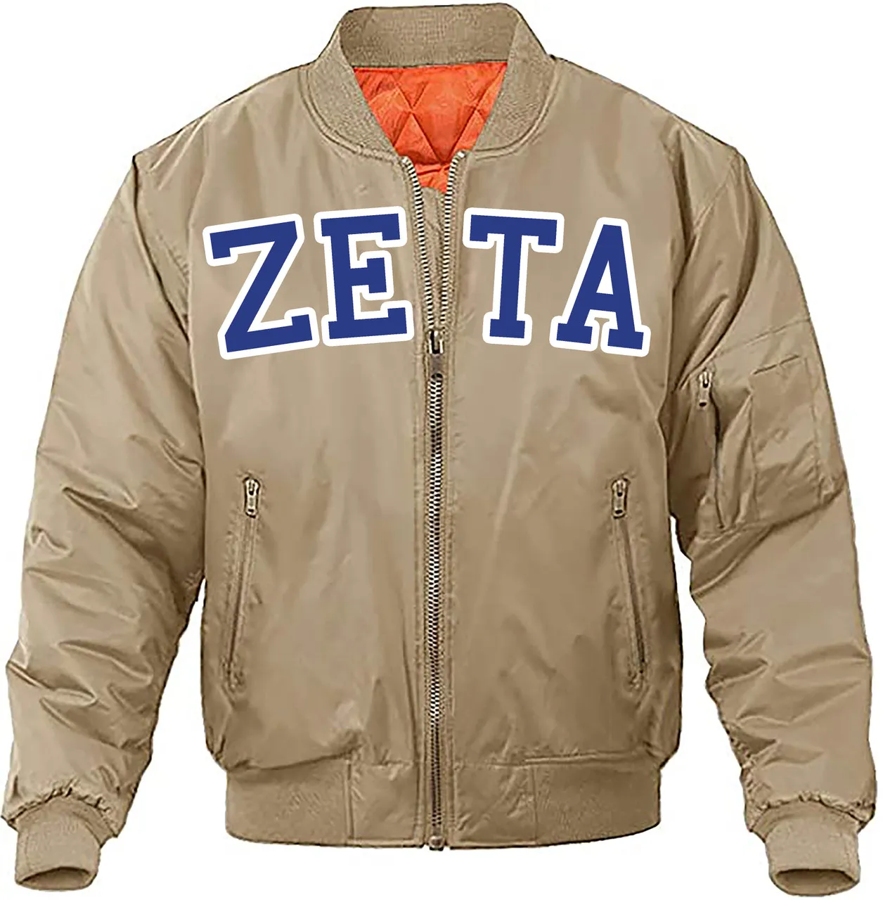 Deference Clothing® compatible with Zeta Phi Beta Clothing® Chapter Chapter 58 Bomber Jacket