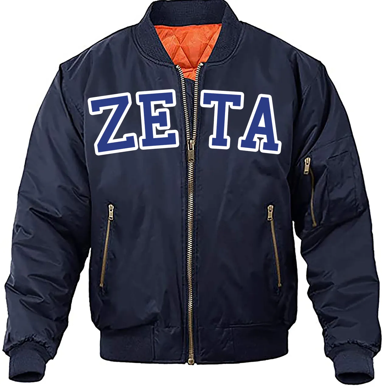 Deference Clothing® compatible with Zeta Phi Beta Clothing® Chapter Chapter 58 Bomber Jacket