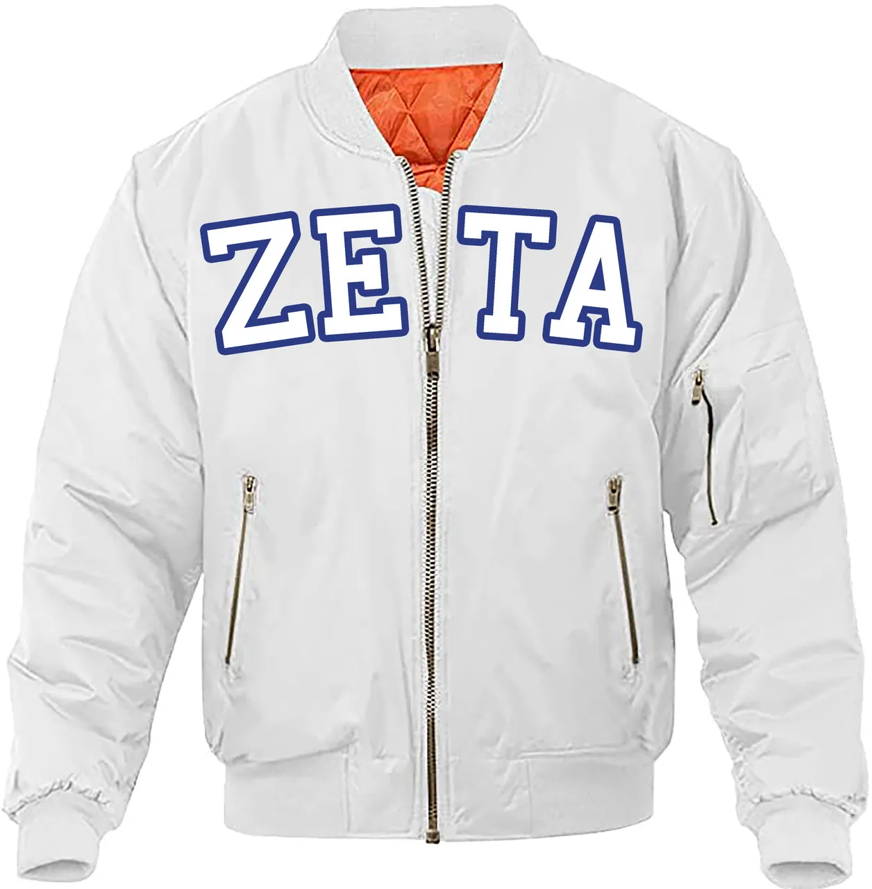 Deference Clothing® compatible with Zeta Phi Beta Clothing® Chapter Chapter 58 Bomber Jacket