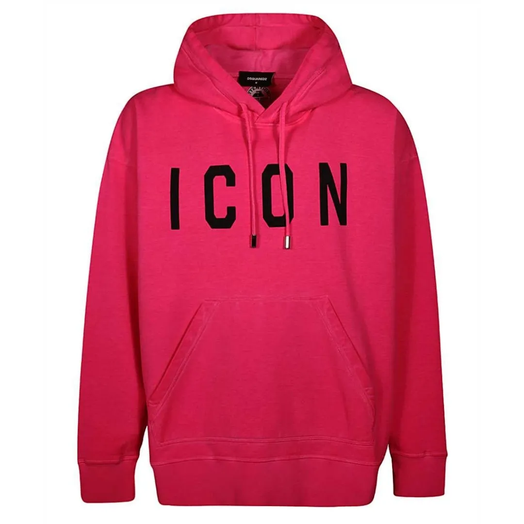 Dsquared2 Large Icon Print Pink Hoodie