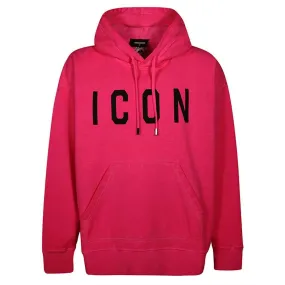 Dsquared2 Large Icon Print Pink Hoodie