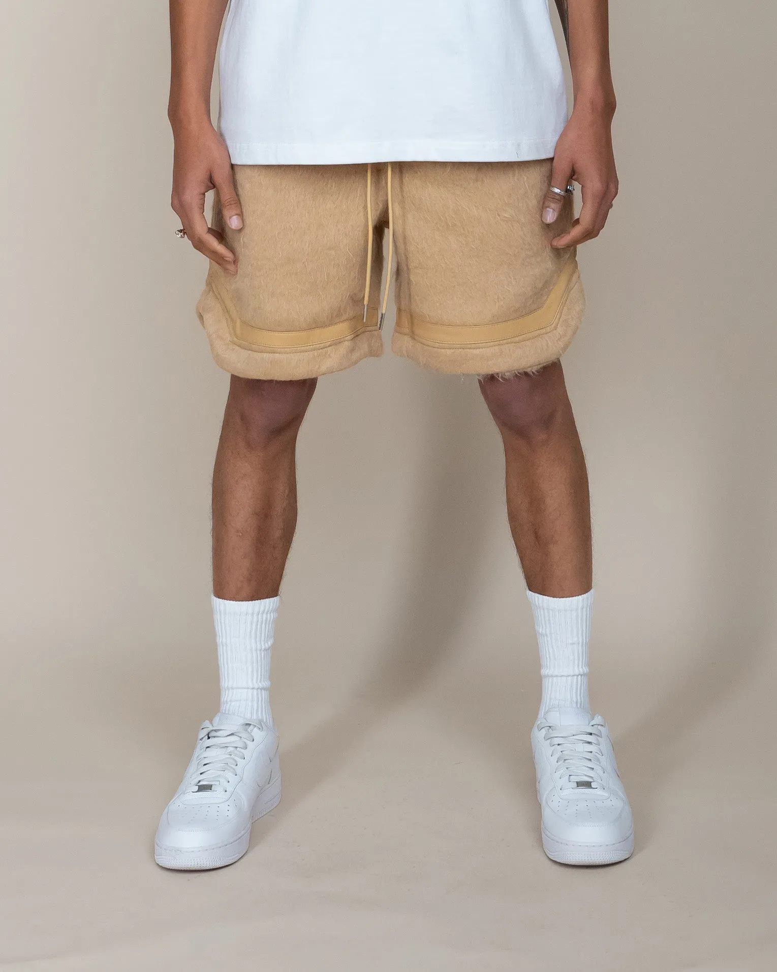 EPTM MOHAIR SHORTS - KHAKI