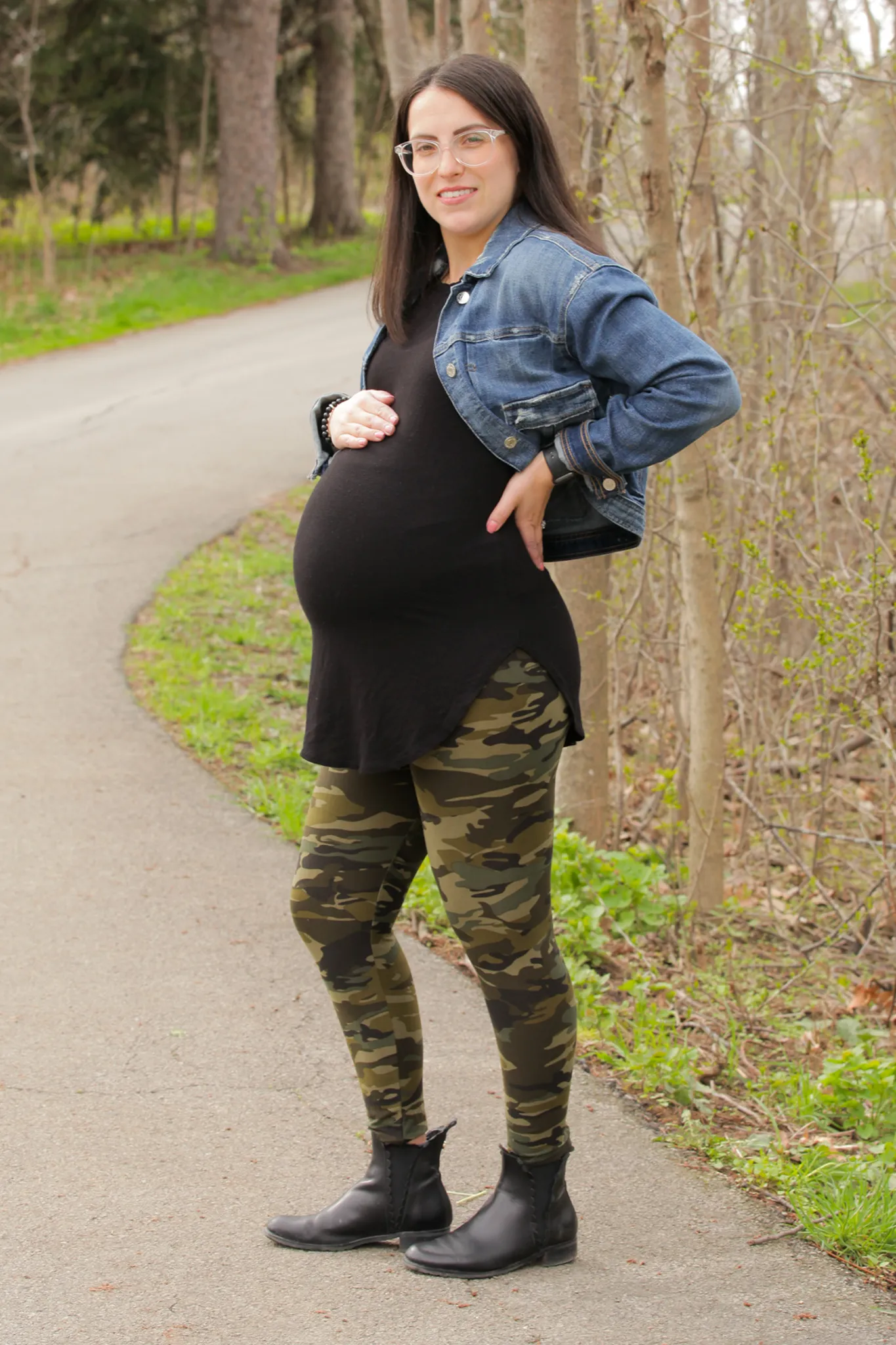 Green Camo Maternity Leggings