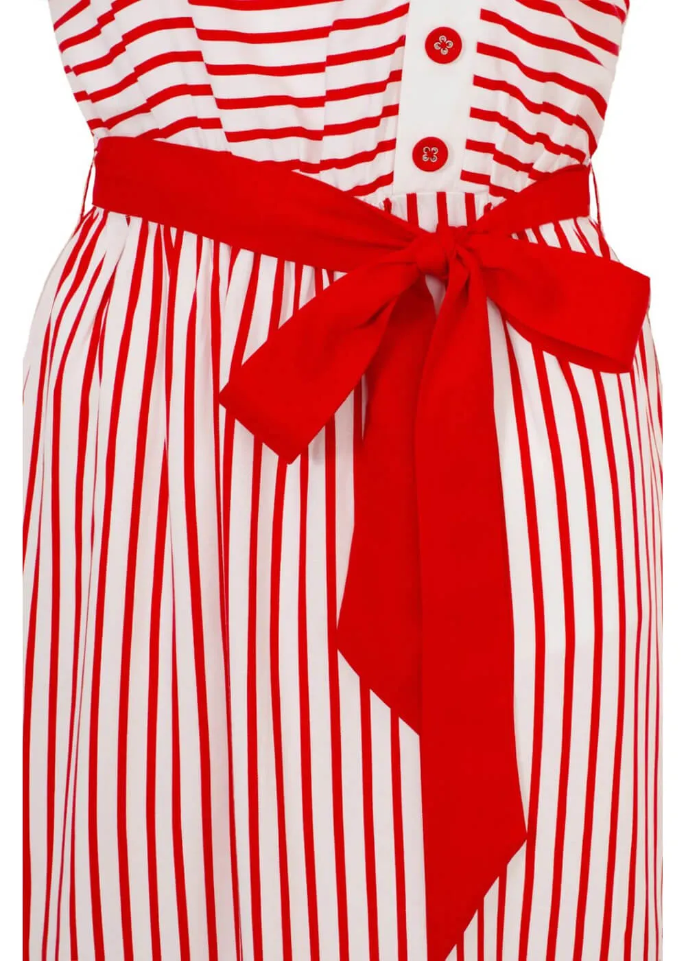 Hell Bunny Ahoy Stripe 40's Dress Red