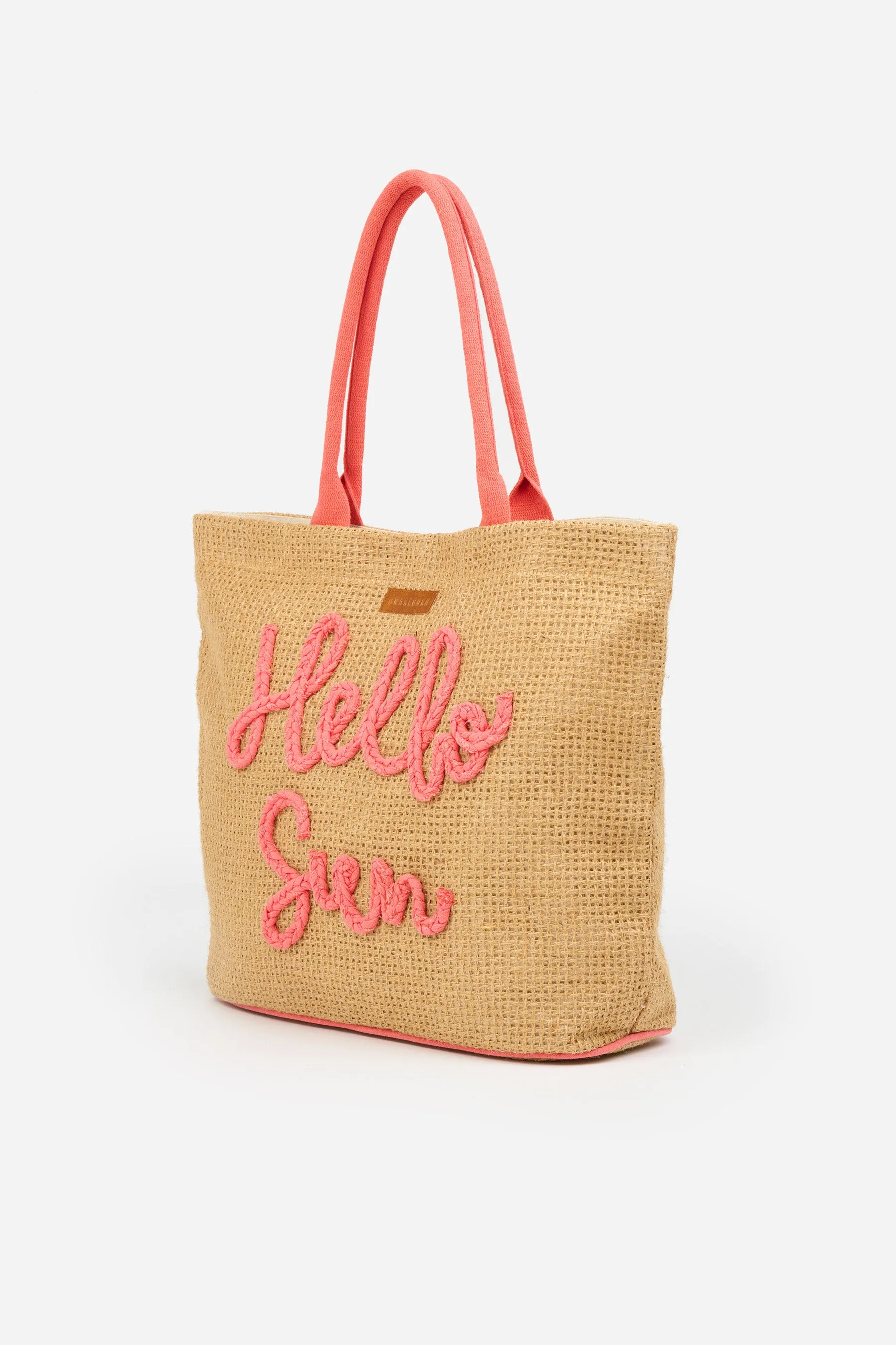 Hello Sun Jute Beach Bag