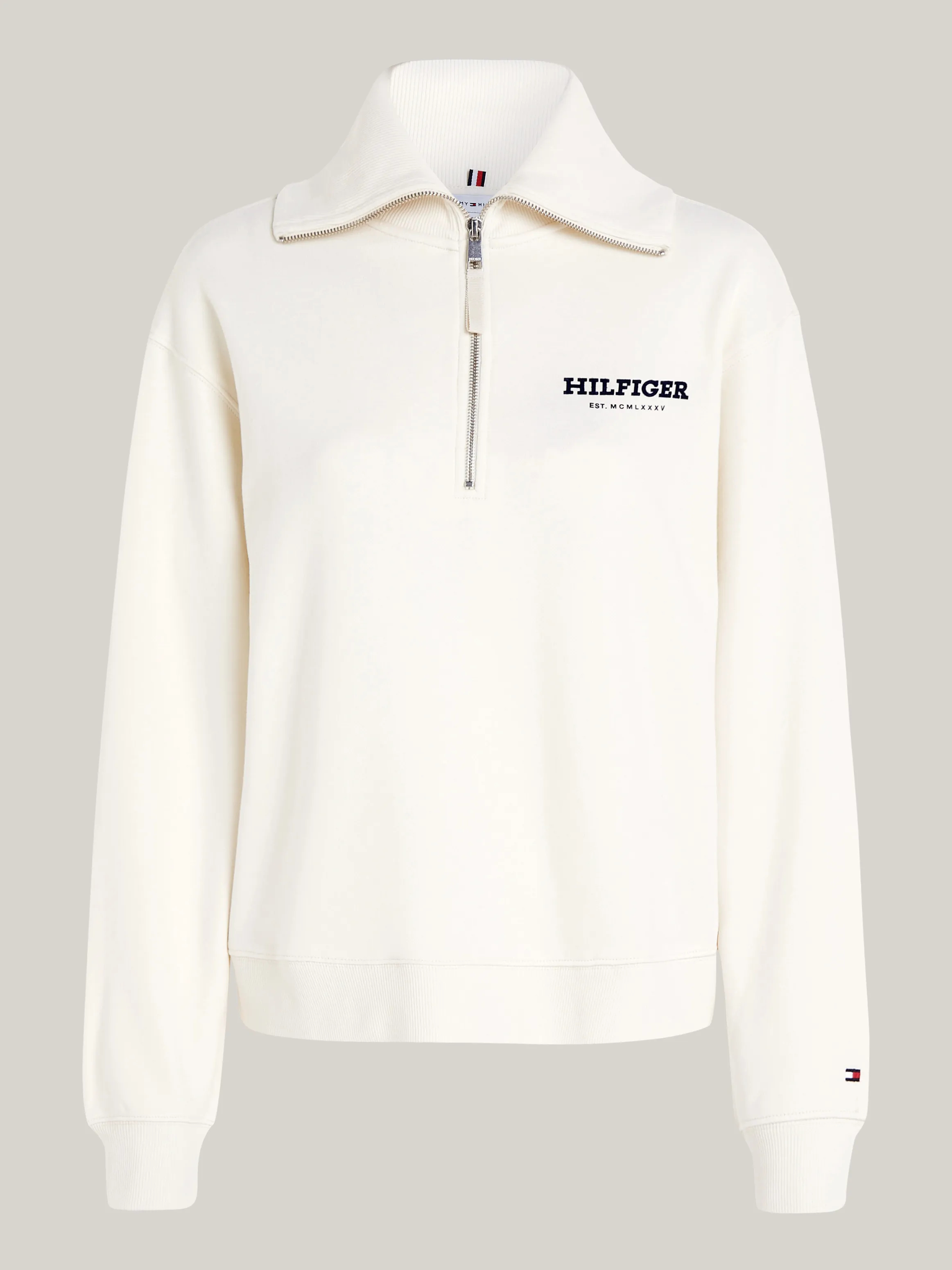 Hilfiger Monotype Flock Logo Half-Zip Sweatshirt | Sweatshirts & Hoodies | Tommy Hilfiger