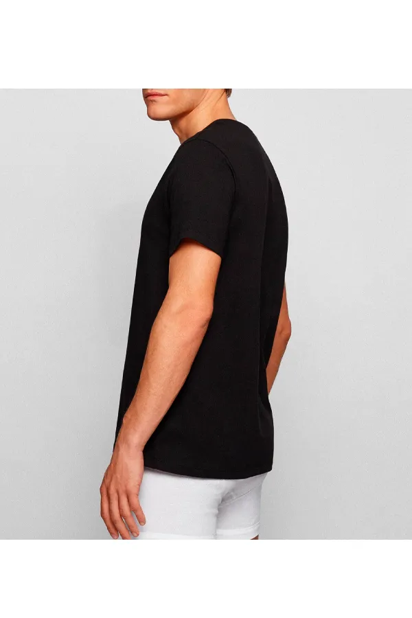 Hugo Boss V-Neck 2-Pack Tee Embroidered Black