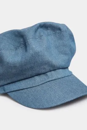 Indigo Blue Denim Baker Boy Hat