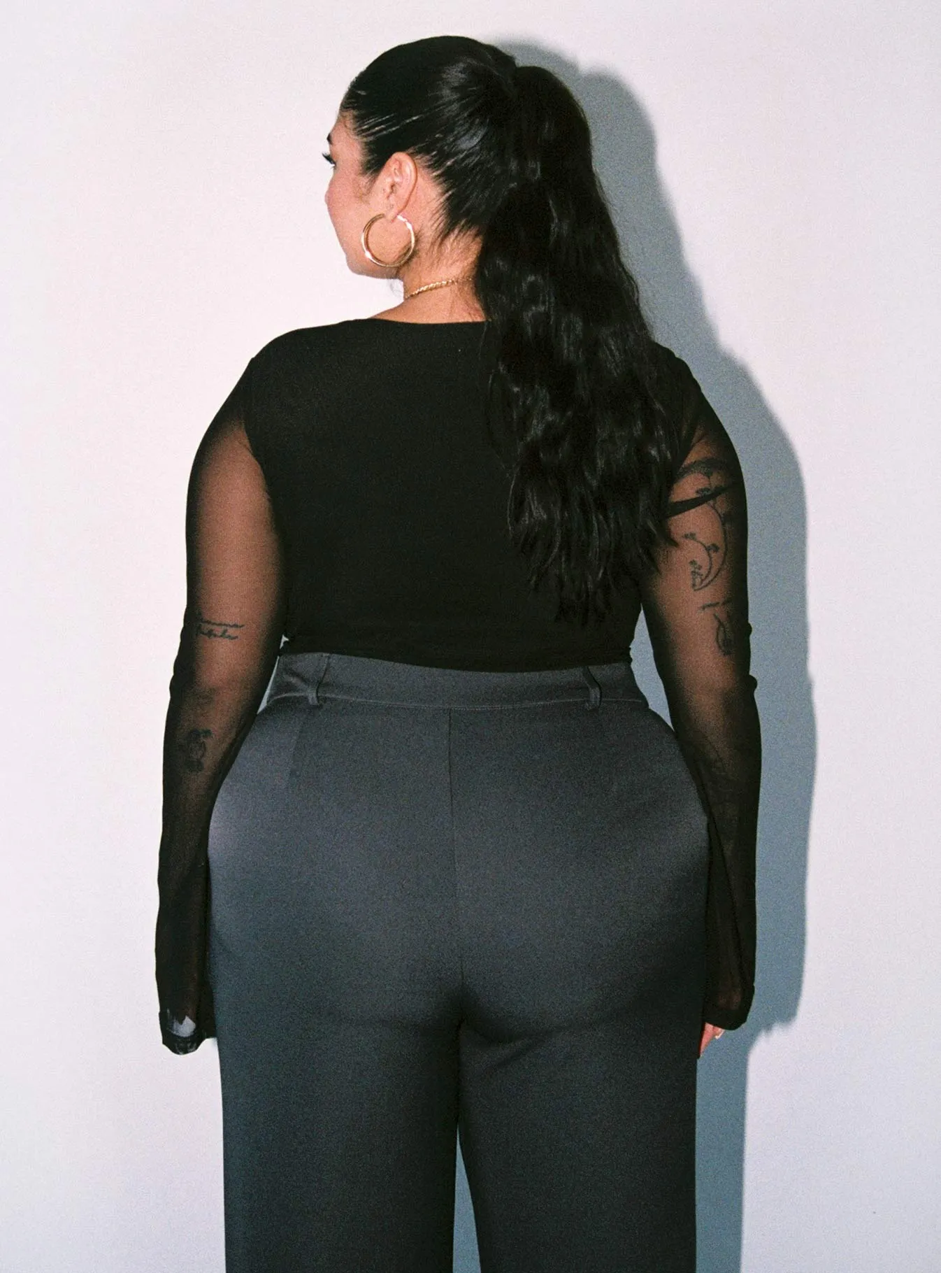 Jacob Long Sleeve Bodysuit Black Curve