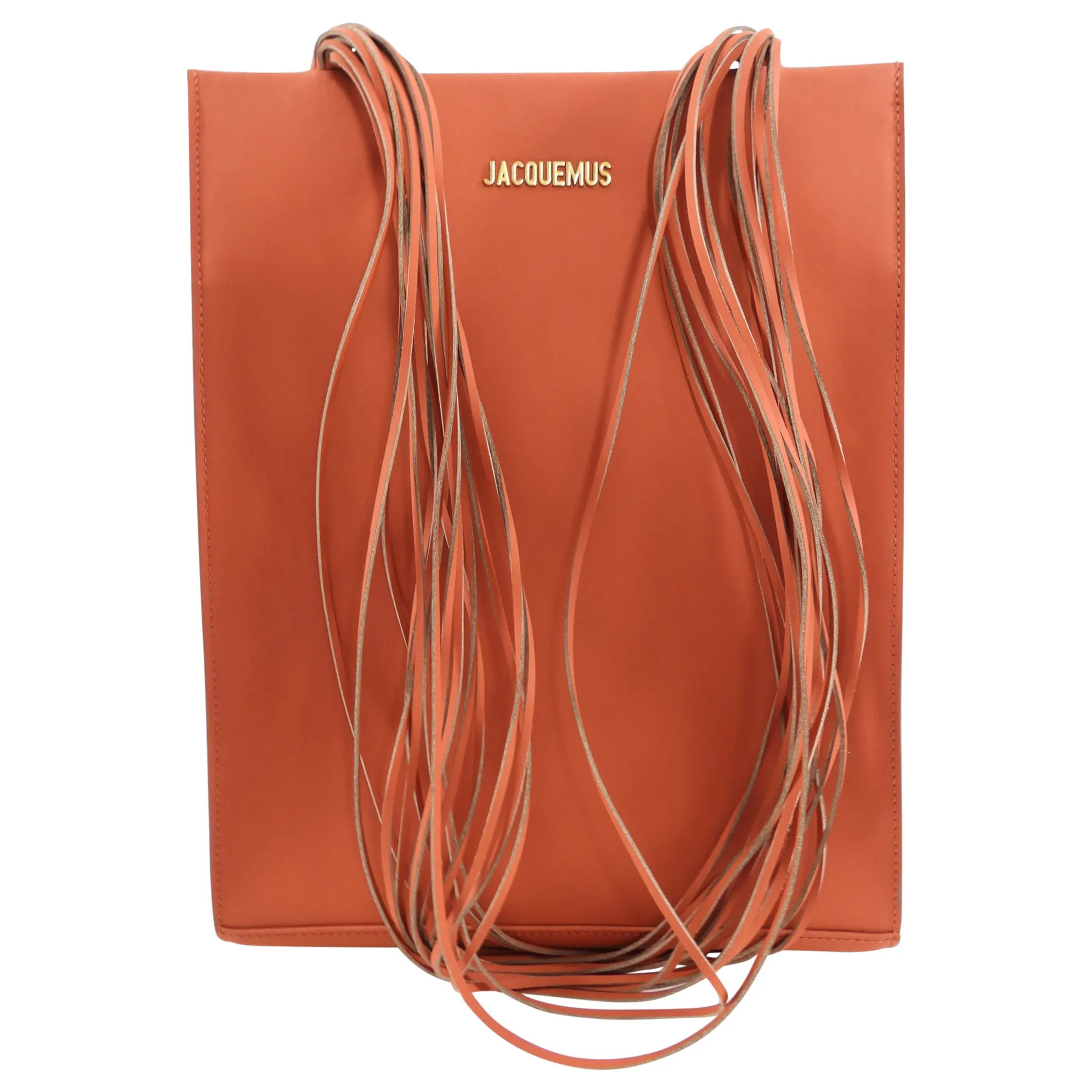 Jacquemus A4 Orange Vertical Shoulder Tote Bag