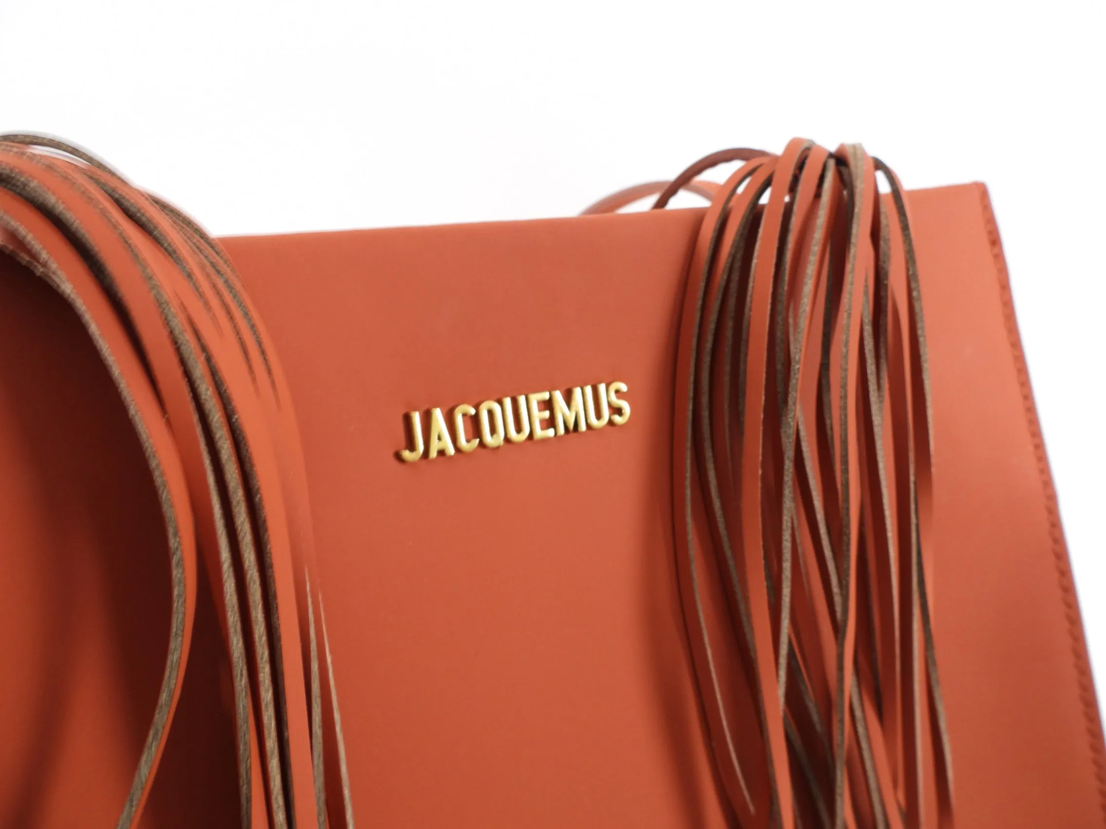 Jacquemus A4 Orange Vertical Shoulder Tote Bag