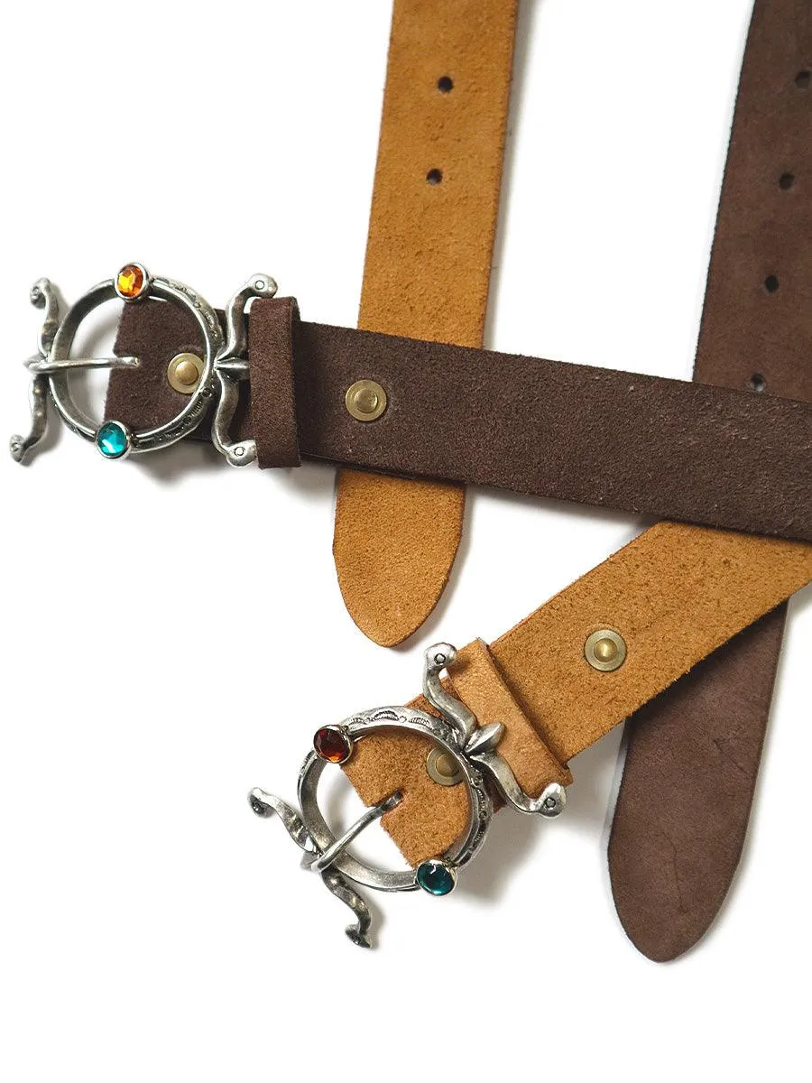 Kapital Suede Neptune Disco Buckle Belt