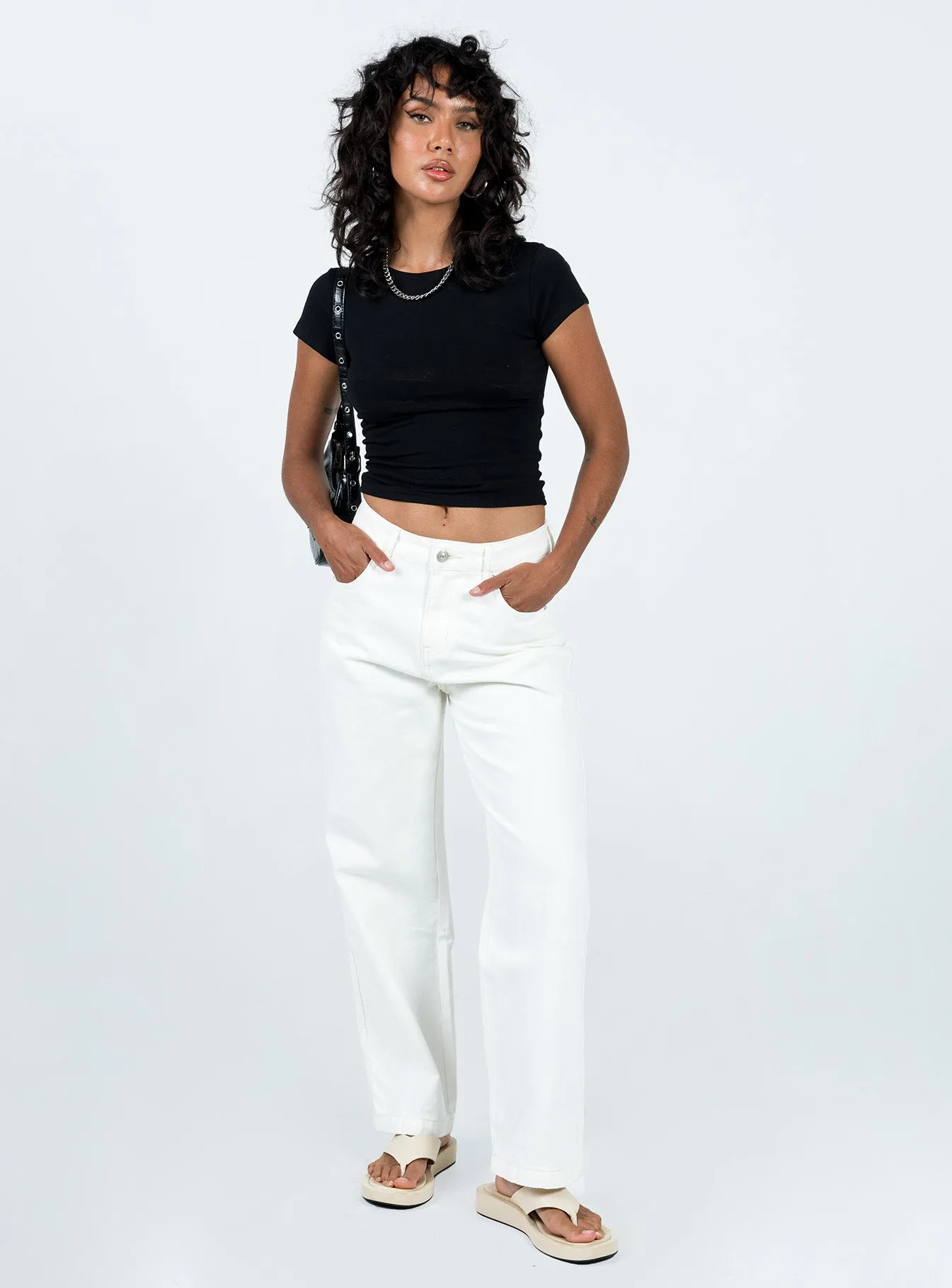 Karana Slouch Jeans Ivory