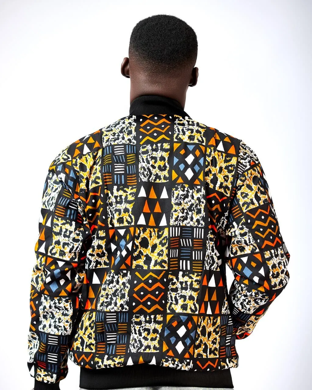 Kitoko African Kente Print Bomber Jacket -