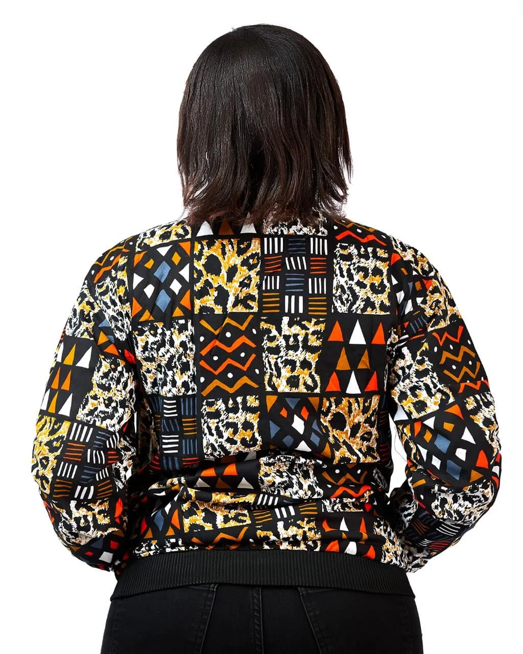 Kitoko African Kente Print Bomber Jacket -